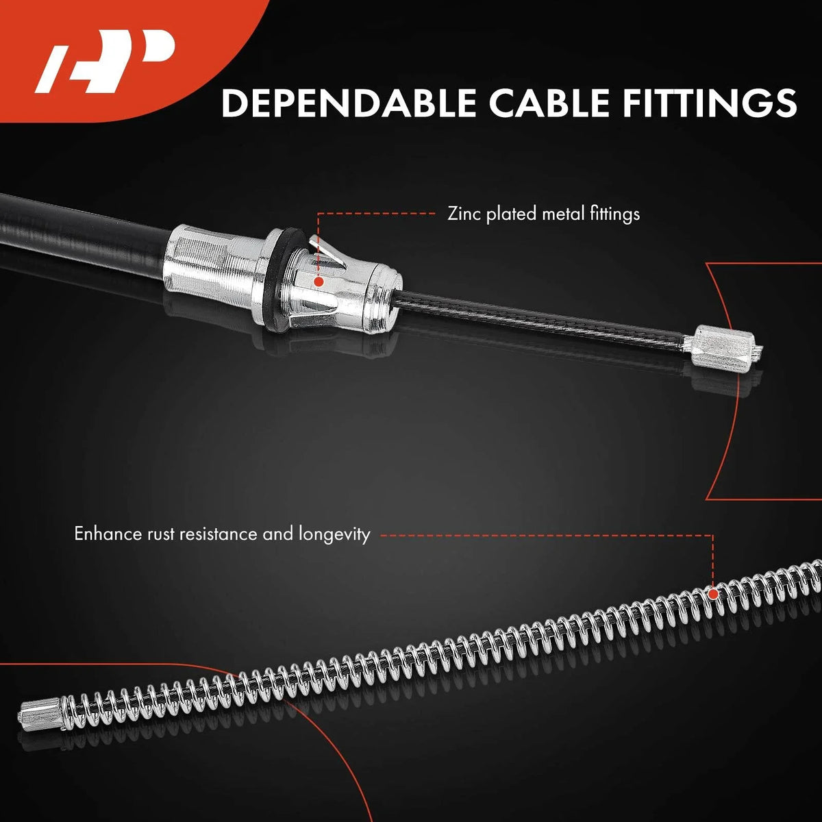 2Pcs Rear Parking Brake Cable for Chrysler Town & Country (1996–1997)