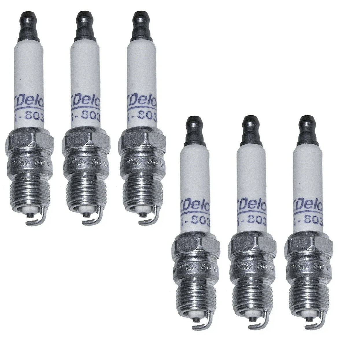 Set of 6 Spark Plugs for Chevrolet C30, Dodge B200, GMC, Plymouth HD (L6)