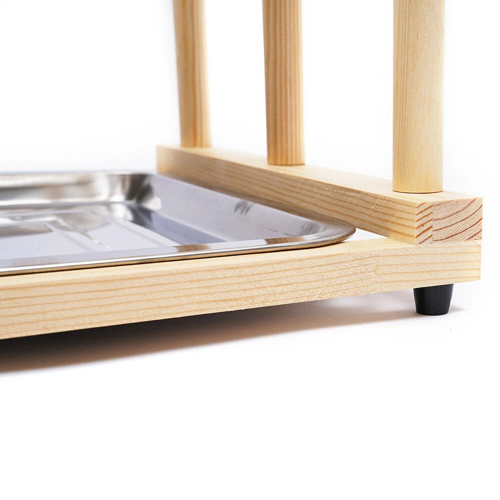 Wood Bird Play Stand for Parrots (Pet Parrot Playground)