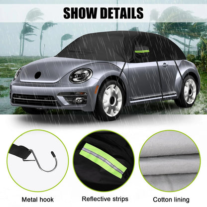 Half Car Cover for Volkswagen New Beetle (1998–2022) All-Weather Waterproof