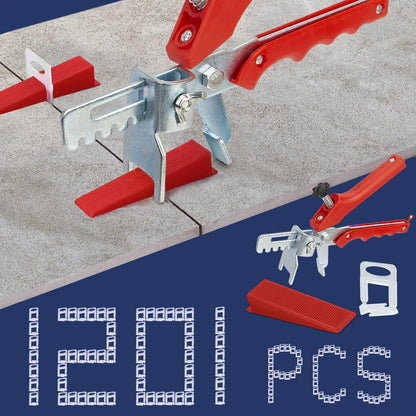 Tile Leveling System with Plier and 1000-Piece Spacers 1/16 Inch