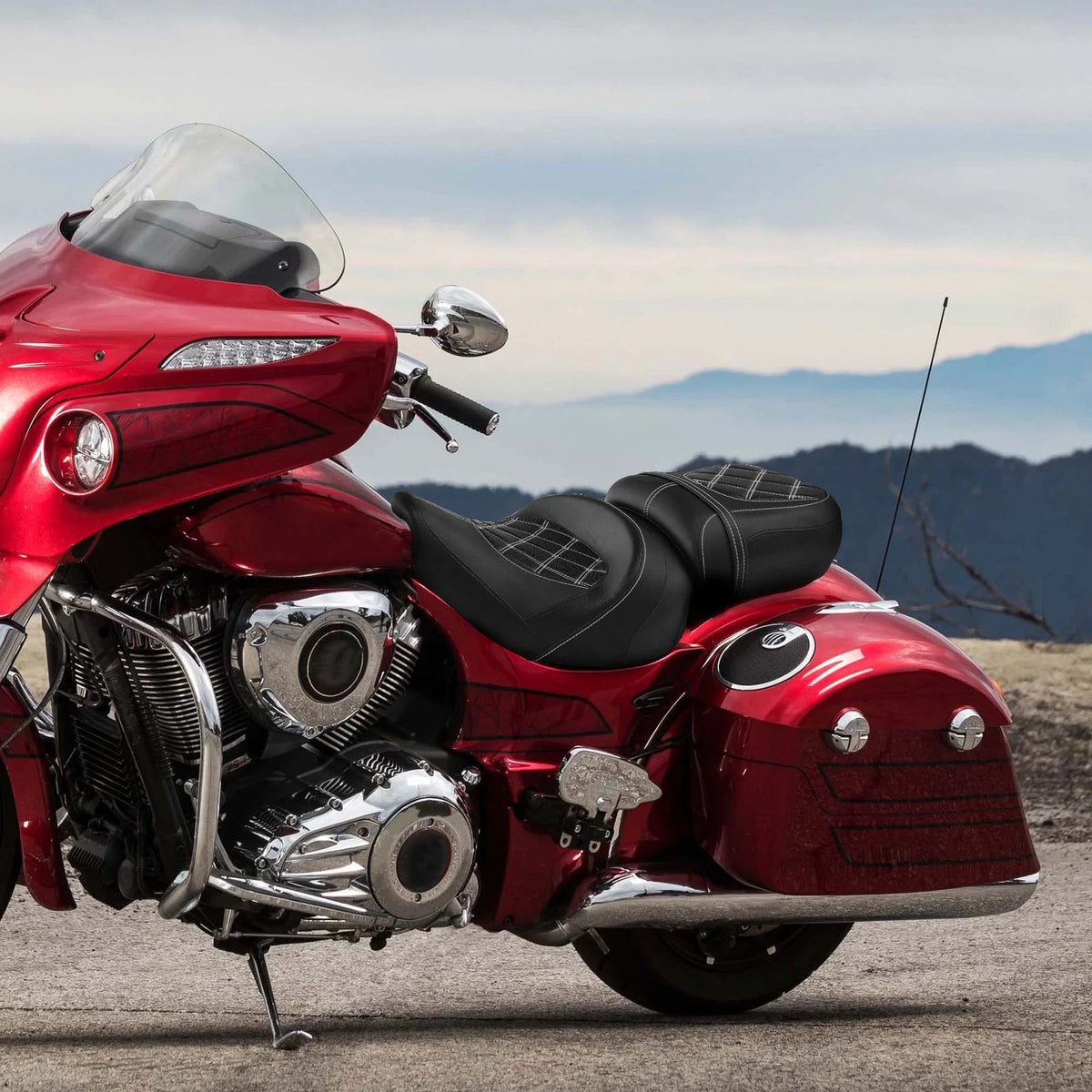 Driver Passenger Seat for Indian Chieftain Roadmaster Dark Horse (2014–2024)