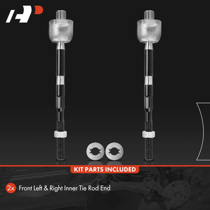 2X Front Inner Side Tie Rod End for Nissan Juke (2011–2017) 480011KA0B, 480011KA0D, MS30749