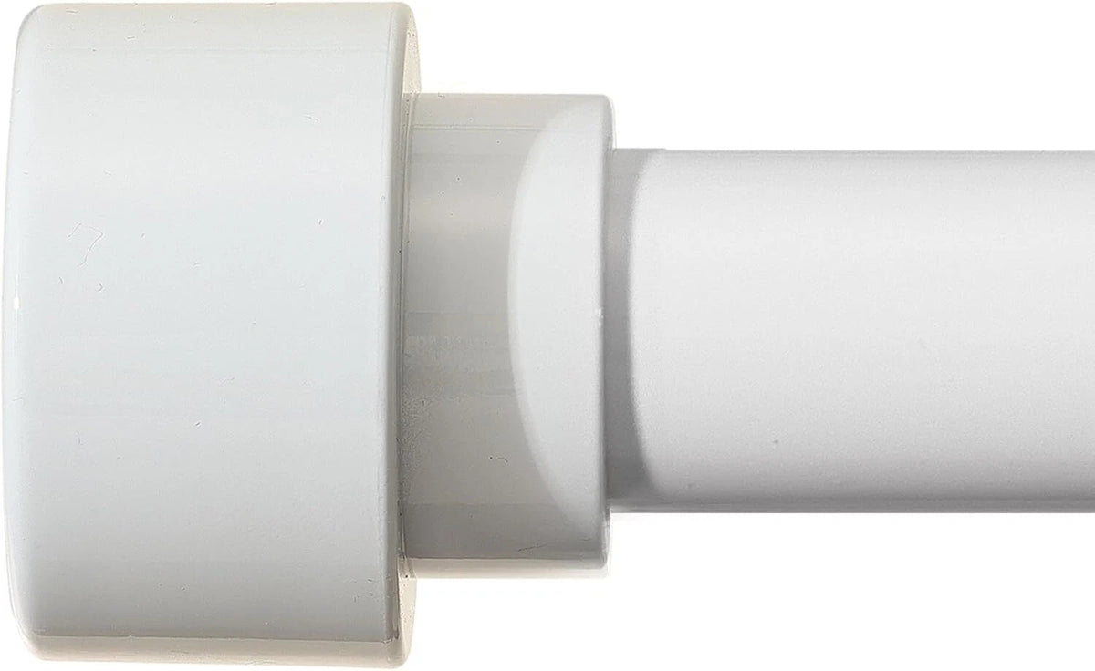 Set of 2 White Curtain Rods for Windows 48 to 84 Inches Heavy Duty