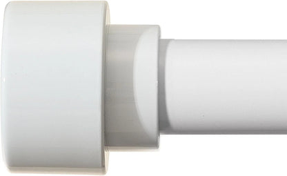 Set of 2 White Curtain Rods for Windows 48 to 84 Inches Heavy Duty