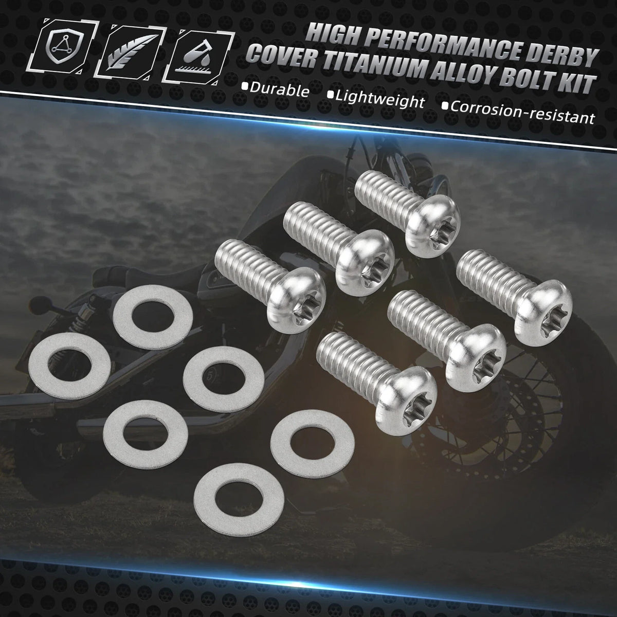 Titanium Torx Button Head Screws for Harley Forty Eight XL1200X XL1200XS (2010–2023)