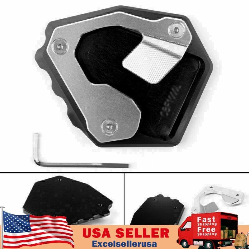 Side Pad Kickstand Extension Plate for Honda CRF1000L Africa Twin (KSP-047-Black)