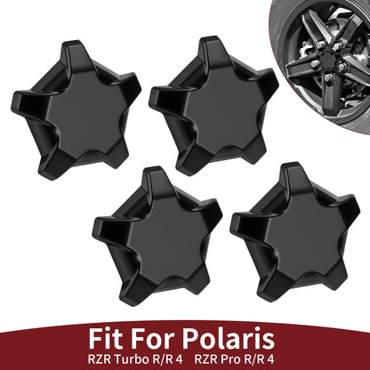 Set of 4 Matte Flash 5 Lug Rim Caps for Polaris RZR Pro R (2022–2024) 1523842-744