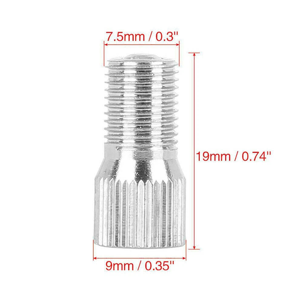 Set of 8 Chrome Tyre Wheel Valve Stem Cap Extensions for Car 19/25/27/39mm