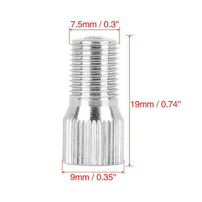 Set of 8 Chrome Tyre Wheel Valve Stem Cap Extensions for Car 19/25/27/39mm