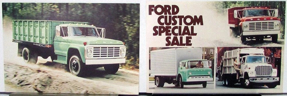 Set of 2 Postcards for Ford F Series Medium Duty Trucks (1974)