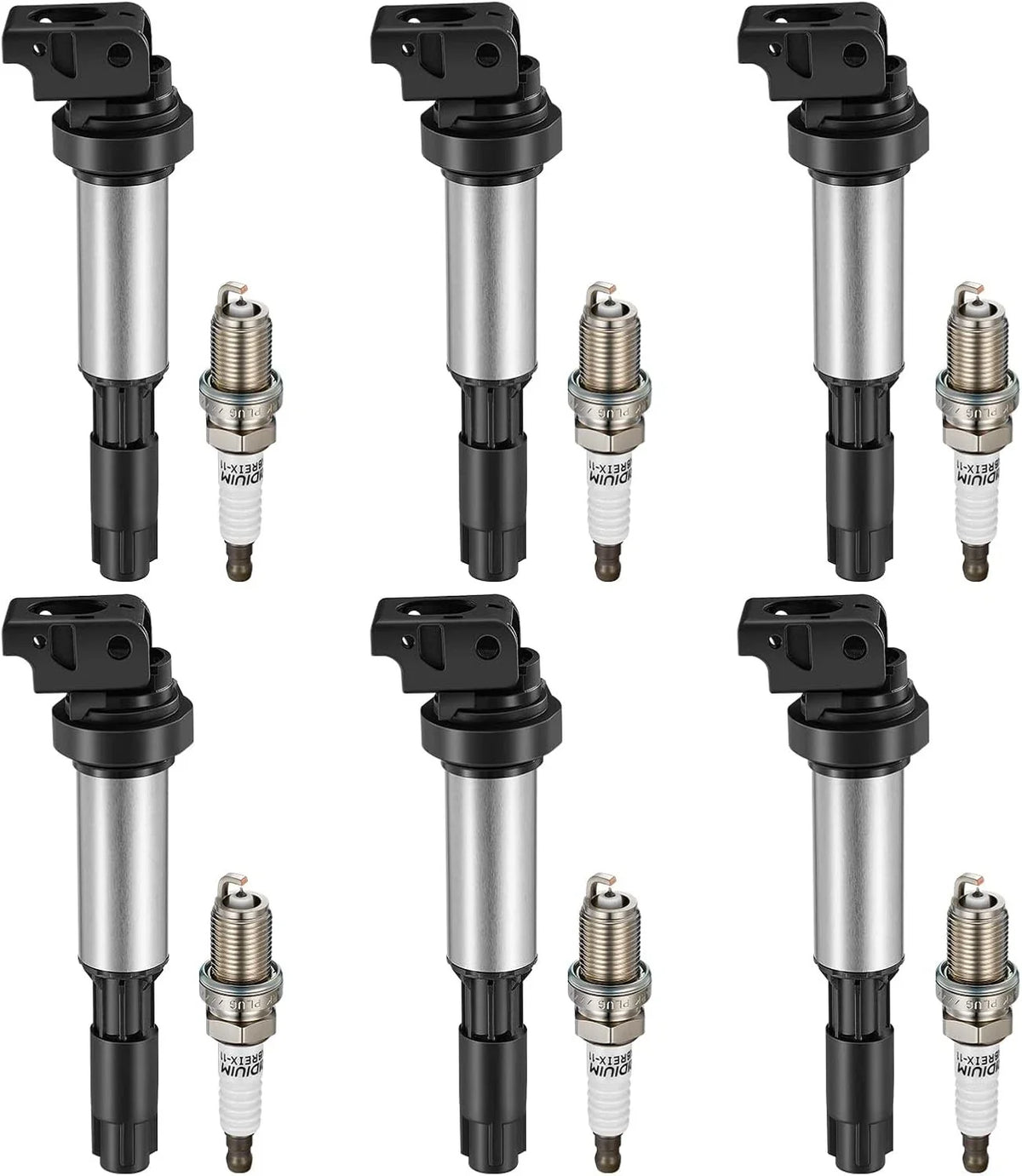 Set of 6 Ignition Coils for BMW 325i 328i 330i 530i X3 X5 X6 (2000–2013)