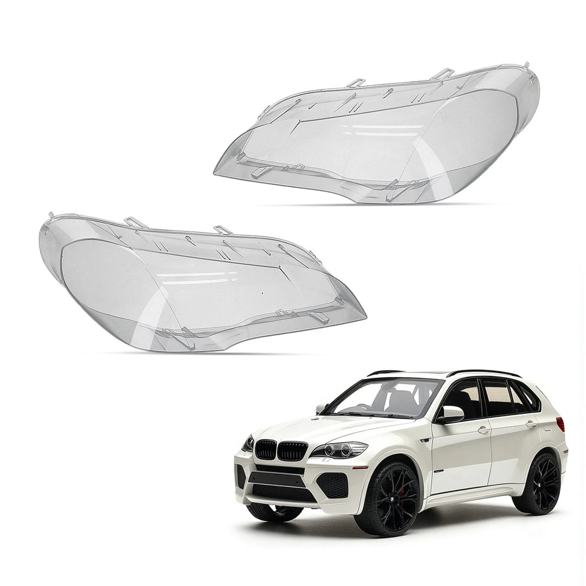 Headlight Lens Cover for BMW X5 E70 (2009–2013) 63117288995 63117288997