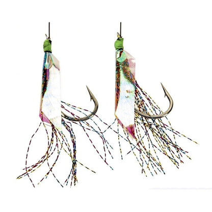 2pcs Fish Skin Hooks 4cm for Saltwater Sea Bass Fishing