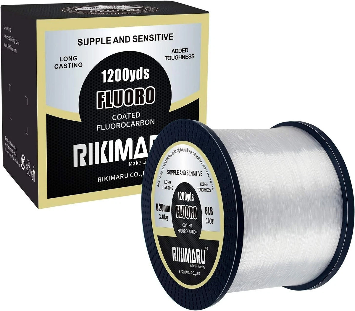 3600 Feet Clear Fluorocarbon Fishing Line 10 Lb Single Strand
