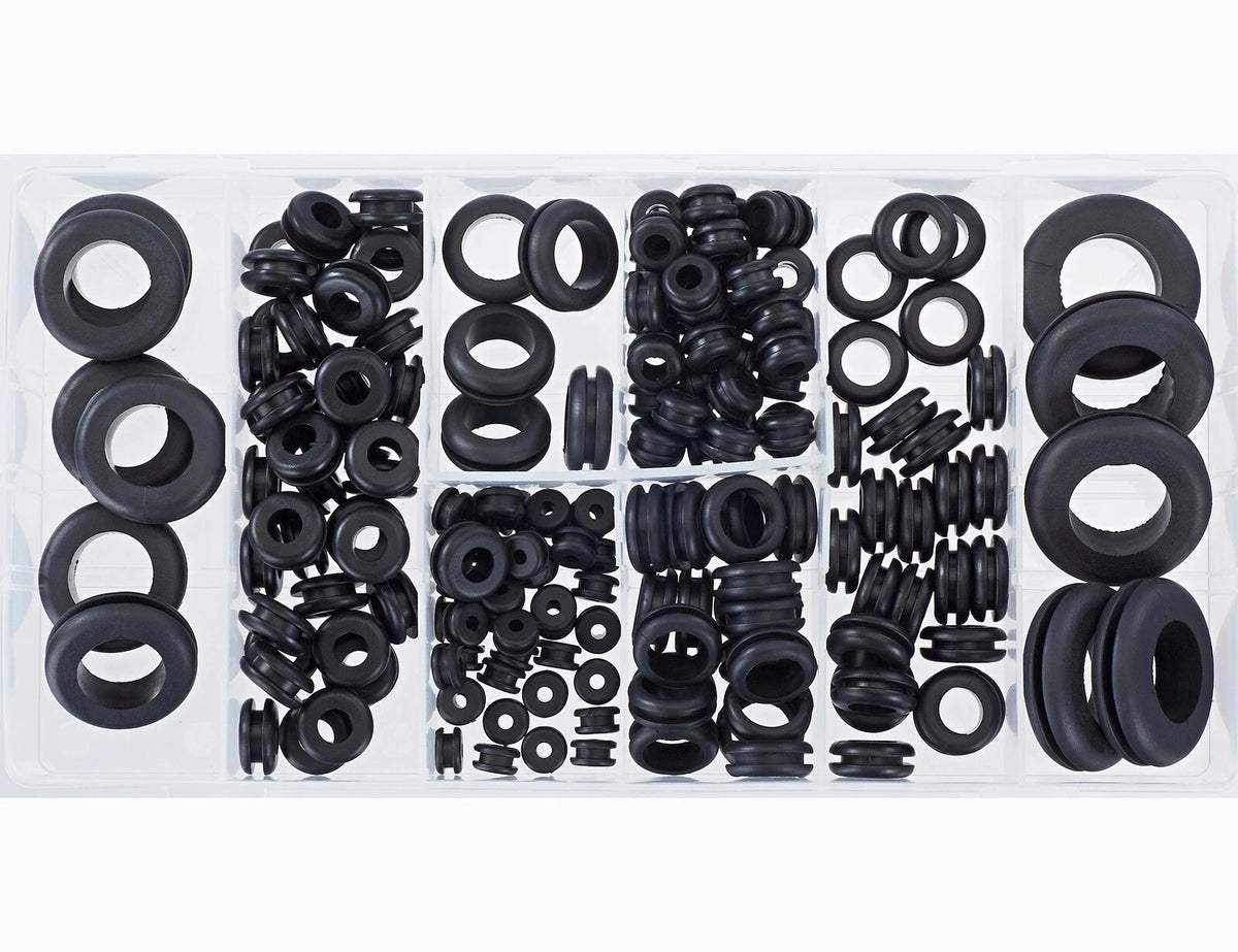 180 pc Rubber Grommet Assortment Kit for Firewall Hole Electrical Wiring