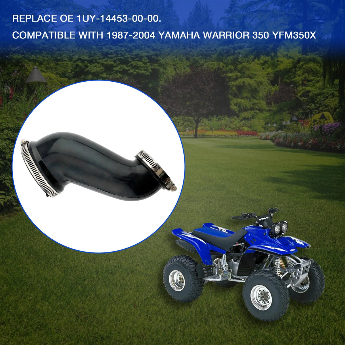 Intake Air Box Tube Duct Cleaner Joint for Yamaha Warrior 350 (1987–2004)