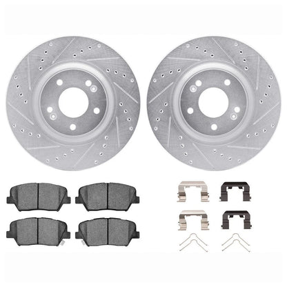 Rotor Set for Hyundai Azera (2012–2017) ALX-PAU-DF-7512-03005-CLA1, Drilled & Slotted