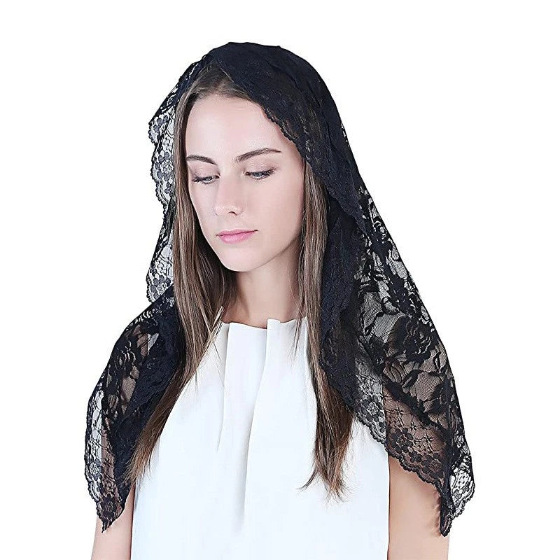 Lace Mantilla Veil for Chapel Use (Church, Latin Mass)