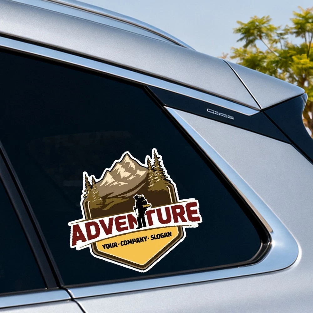 Adventure-themed waterproof stickers for luggage, refrigerator, wall