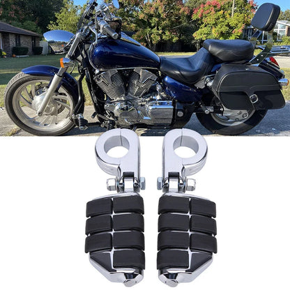 1.25" Chrome Adjustable Highway Short Mount Foot Pegs for Harley Touring