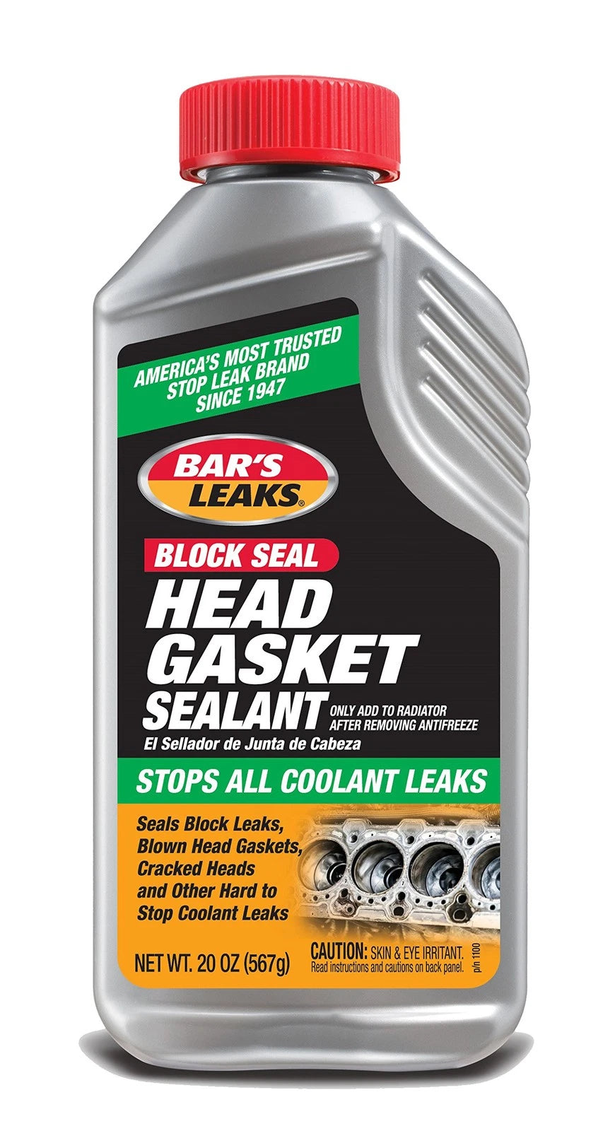 Bar's Leaks 1100 Head Gasket Repair Sealant for Automotive (20 oz)