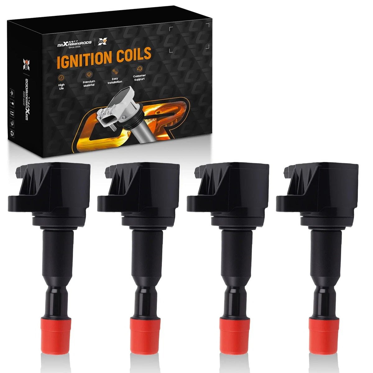 Set of 4 Ignition Coils for Honda Fit (2006–2008) 5C1635 E1081