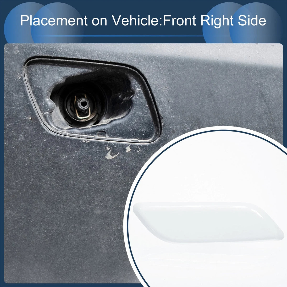Front Right Washer Nozzle Cover Cap for Honda Accord VIII (2011–2013) White