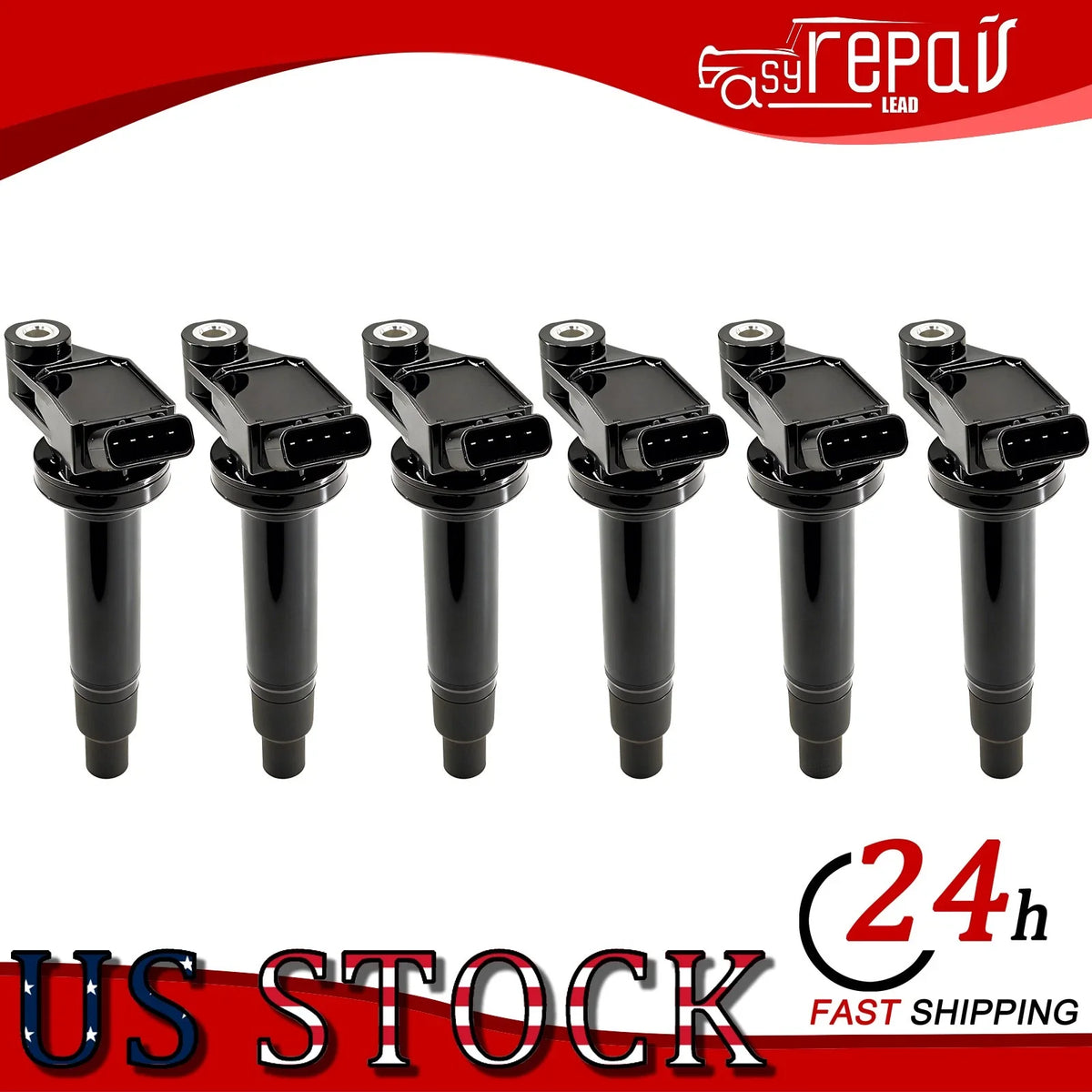 6pcs Ignition Coil & Spark Plug for Toyota Solara (1999–2008) UF267