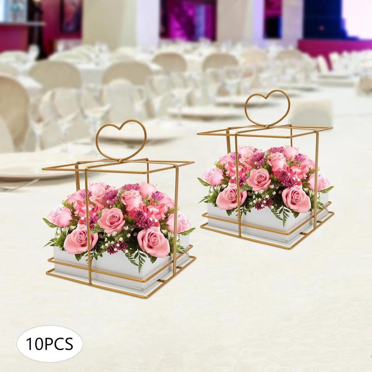 10pcs Gold Vases for Centerpieces Wedding Party Decoration