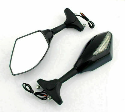 Universal MotoTurn Signal Mirrors for Honda Kawasaki Suzuki Yamaha (T9)