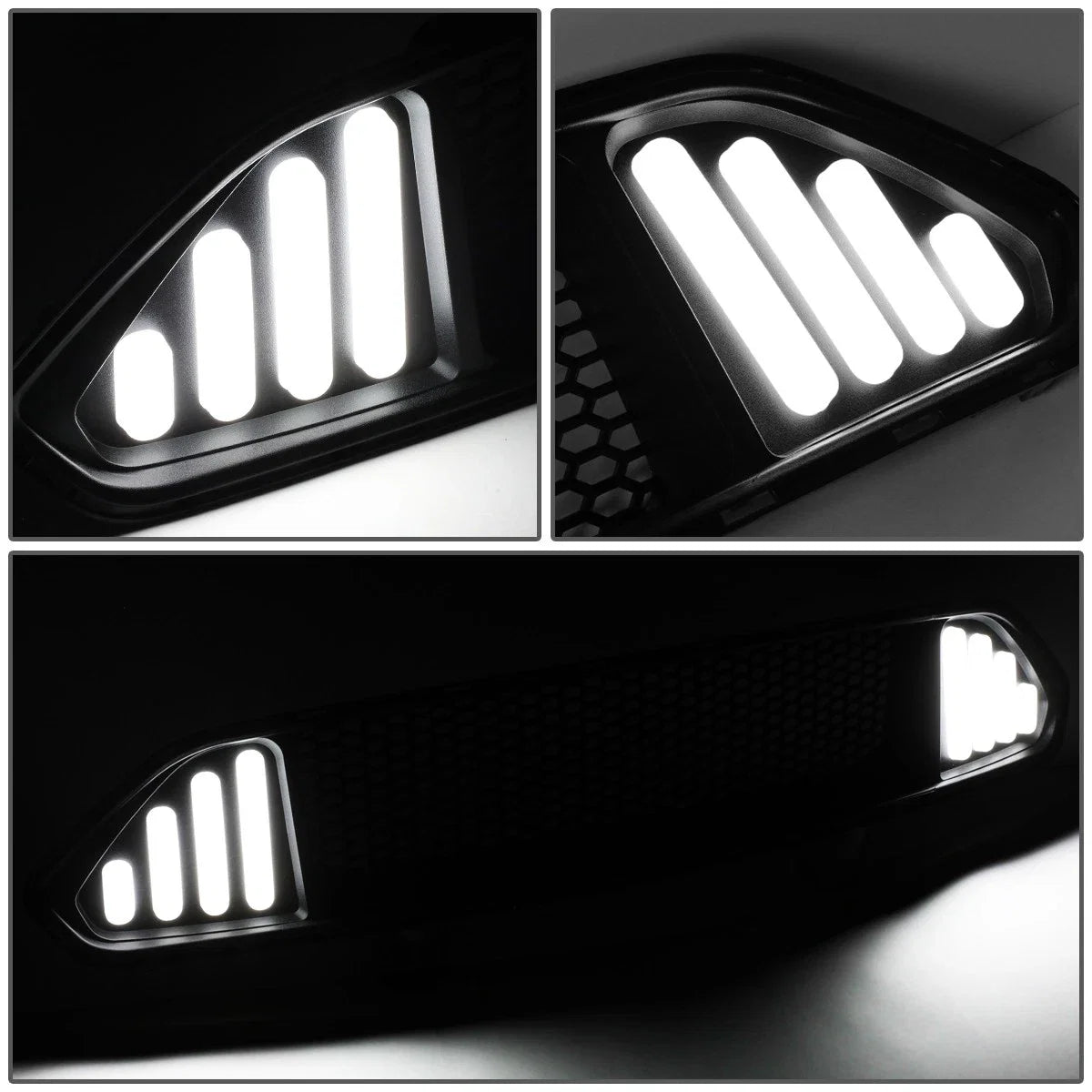 Antenna LED DRL Tube Upper Bumper Grille for Ford Mustang (2018–2020)