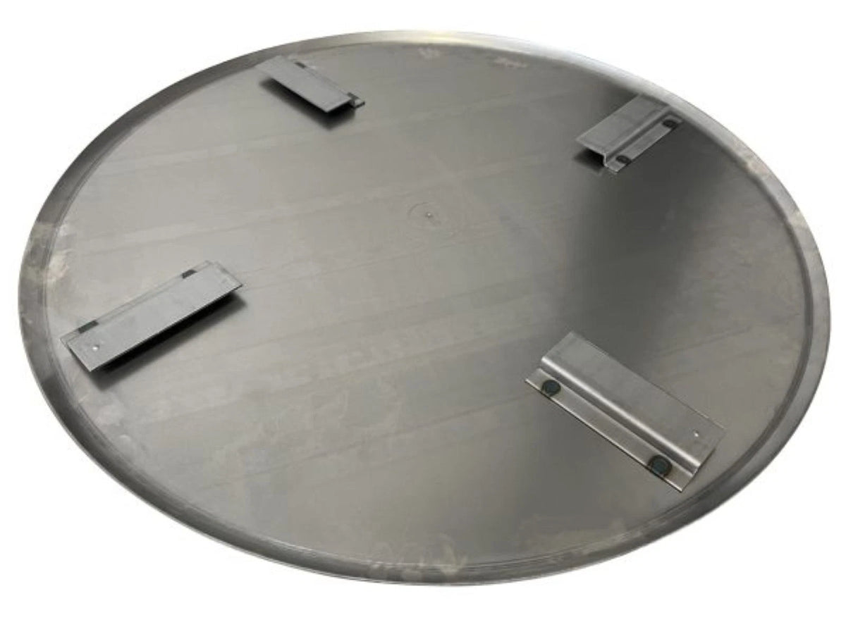 BT Galvanized Float Pan with 4 Brackets for 24" Walk Behind Trowel