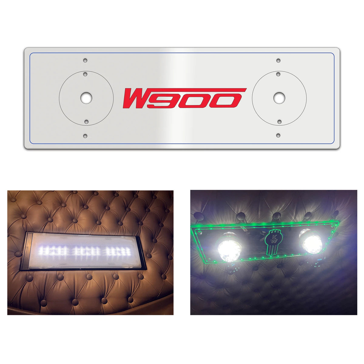 2X Green LED Roof Lights for Kenworth W900 (13466450200320)