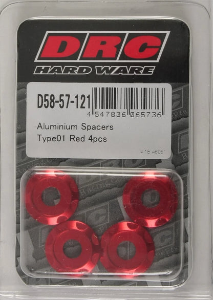 Aluminum Spacers for Type 1 (D58-57-121) - Red Finish