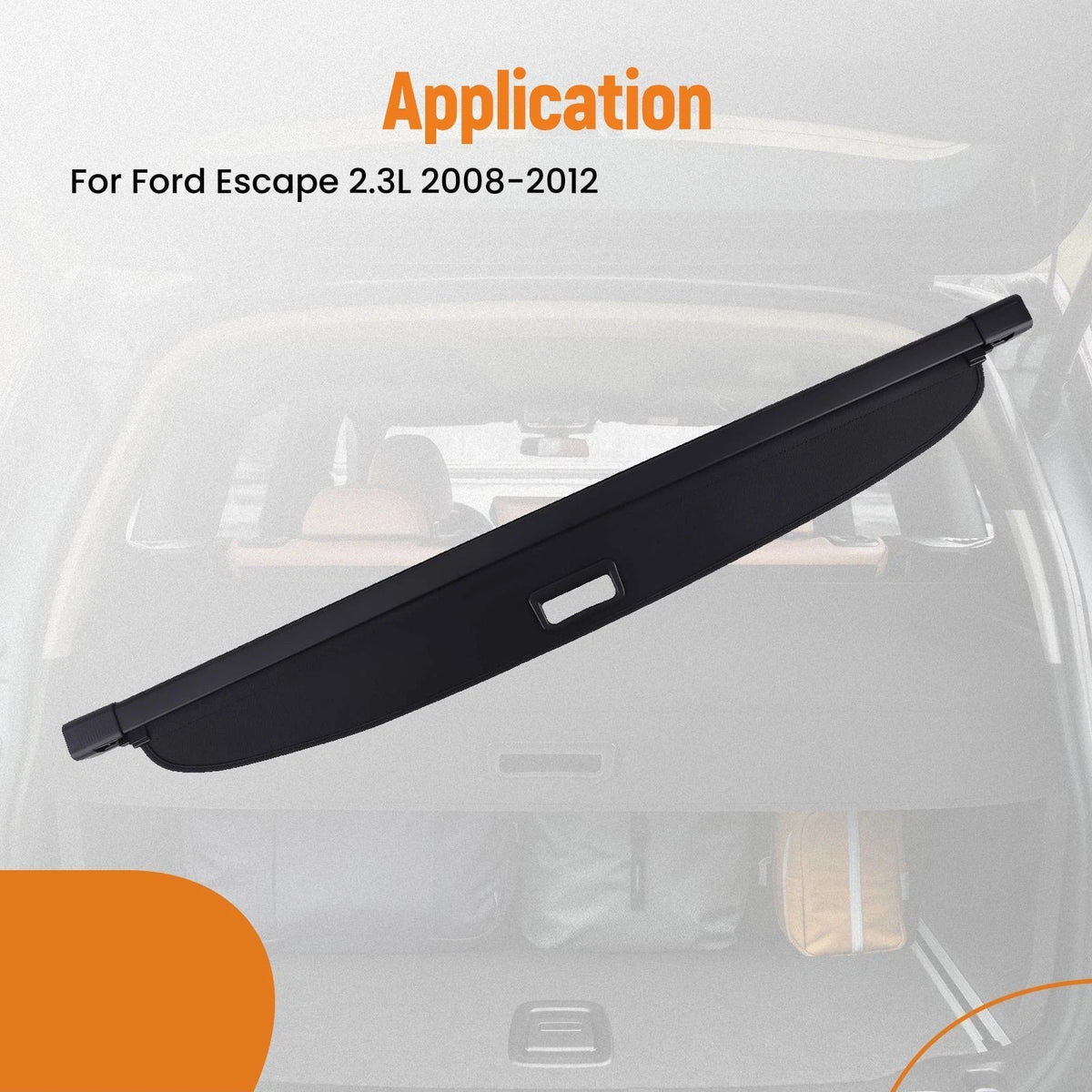 Parcel Shelf Load Boot Cover for Ford Escape (2008–2012) UMPOQA