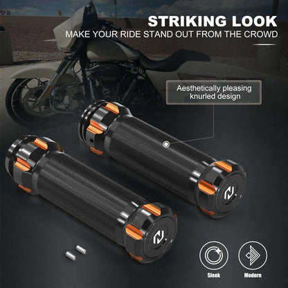Handlebar Hand Grips for Harley Street Glide FLHXS CVO Limited FLHTKSE (2014–2020)