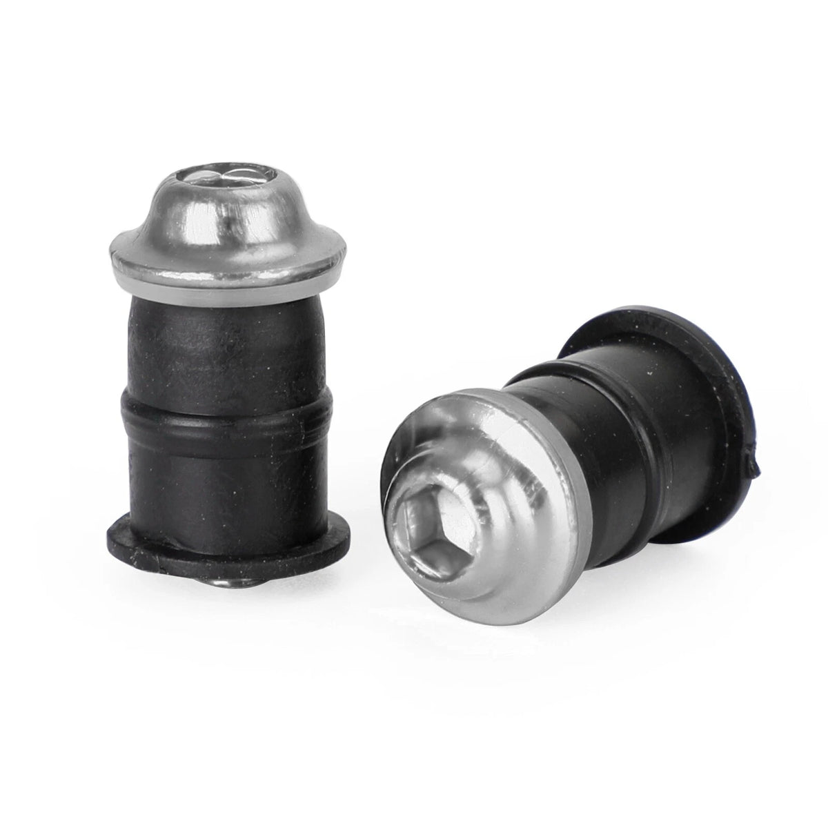 10x Aluminum M5x16mm Screen Bolts Rubber Well Nuts for Yamaha (M525-A071-SIL)