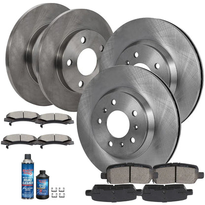 Set of 4 Disc Brake Rotors and Ceramic Pads for Chevrolet Impala Limited (2014–2016)