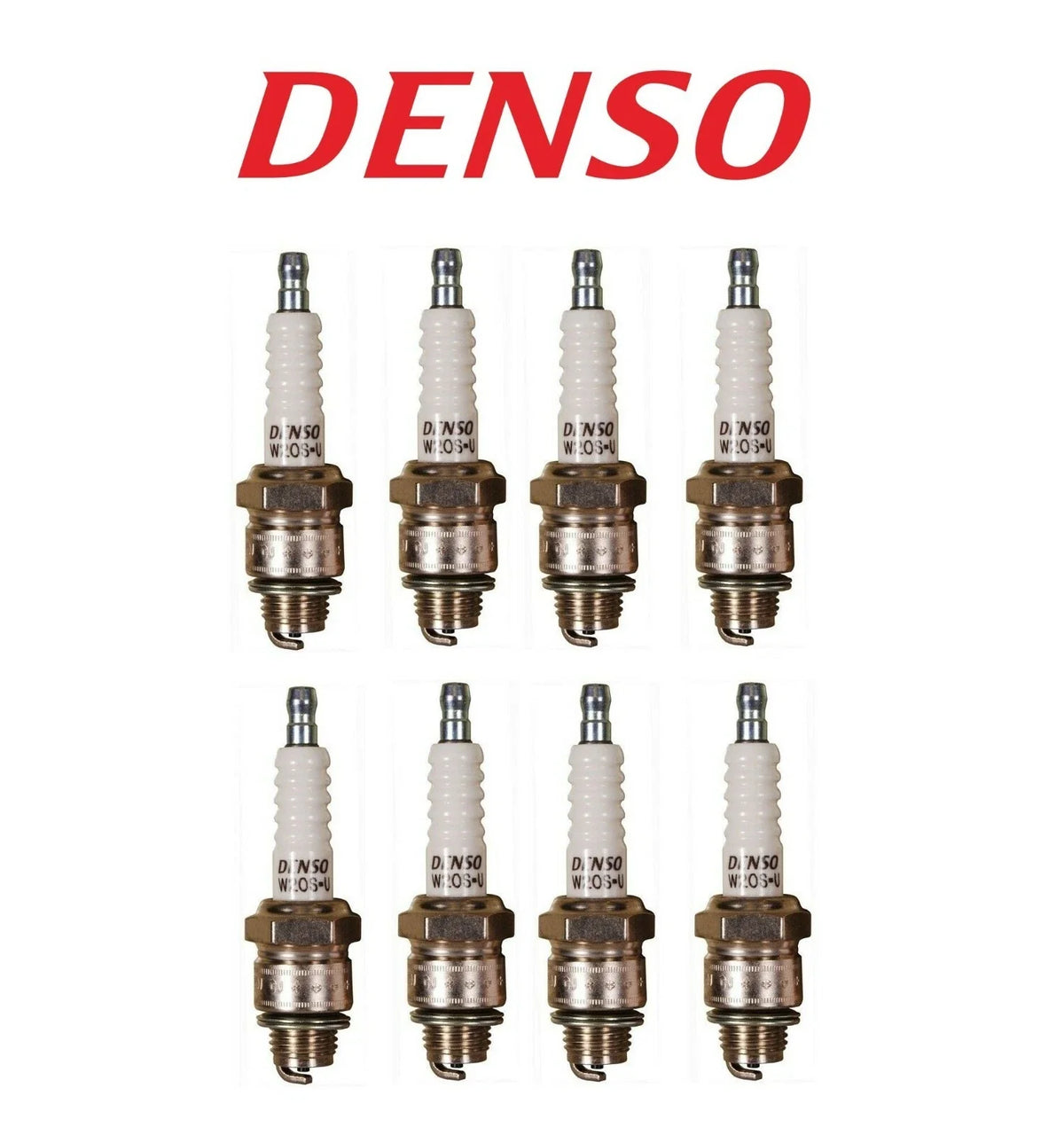 Set of 8 Spark Plugs for Chevy C10, GMC Sprint, Jeep Dispatcher (L4, V8)