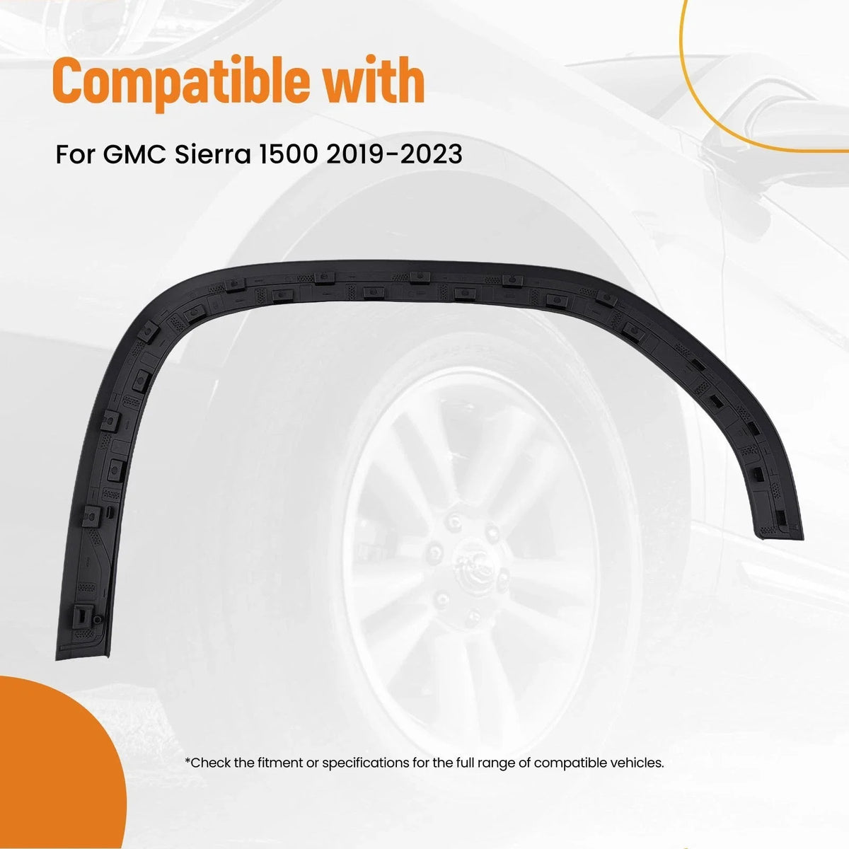 Fender Flare Front Left for GMC Sierra 1500 (2019–2023) 84492973 Injection PP