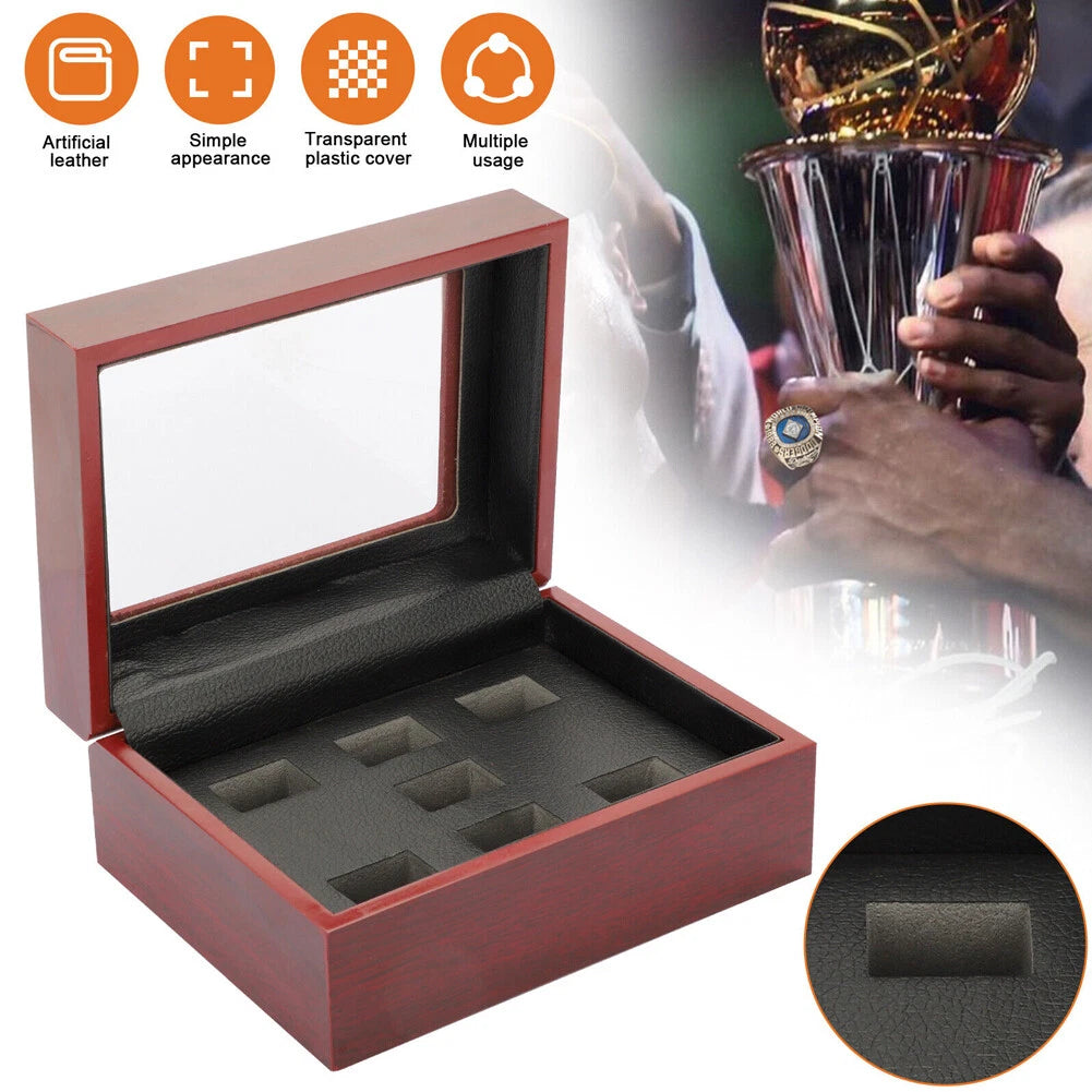 2X Wooden Display Case Box for Championship Rings