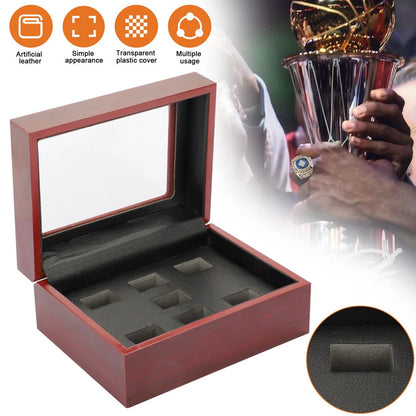 2X Wooden Display Case Box for Championship Rings