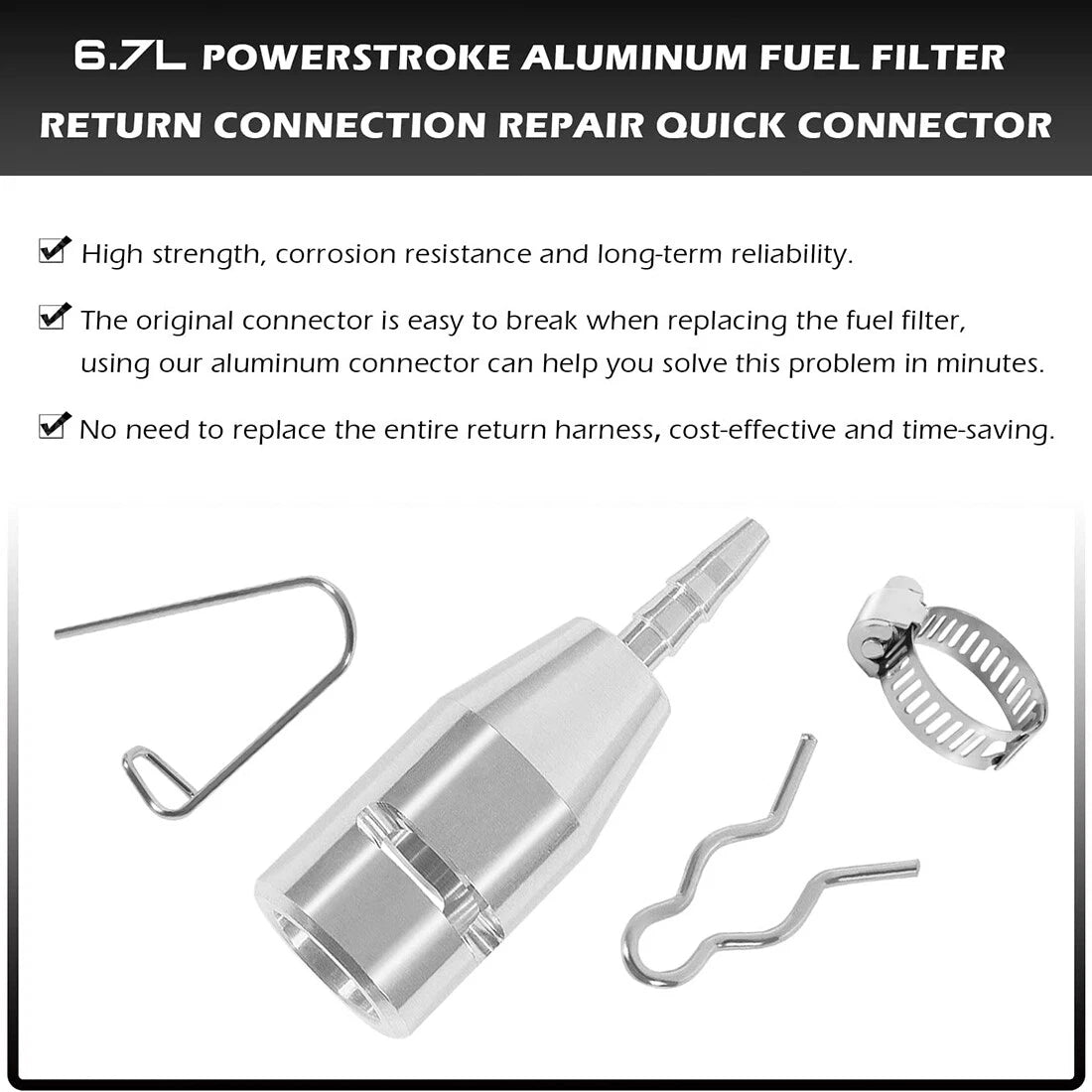 6.7L Powerstroke Fuel Return Line Repair Quick Connector for Ford (2017–2022)