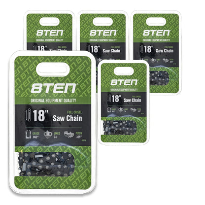 5-Pack Chainsaw Chain 18 Inch .063 .325 62DL for Homelite 30 (J63C-1PL74, K3L-74E)