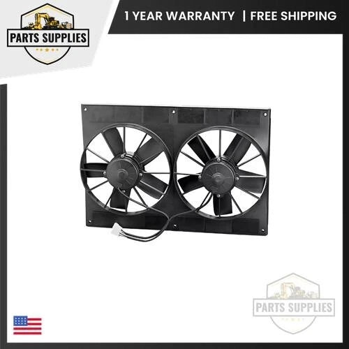 11" Dual Condenser Fan Assembly for Spal (High Performance)