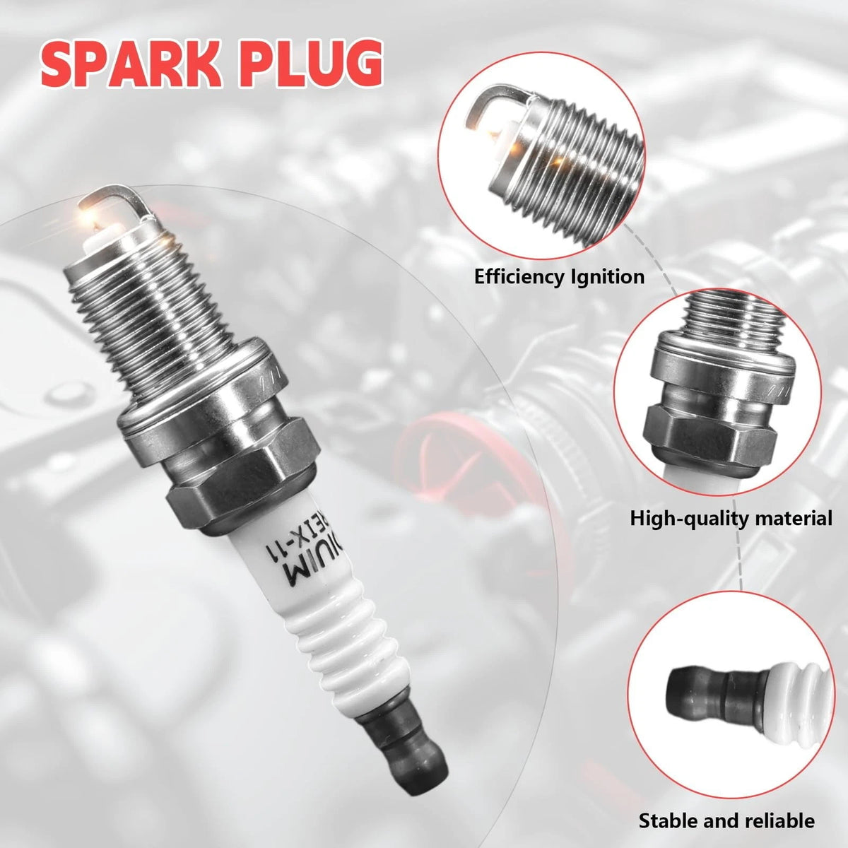 Ignition Spark Plug Wires & Iridium Plugs for Hyundai Kia 2.0L