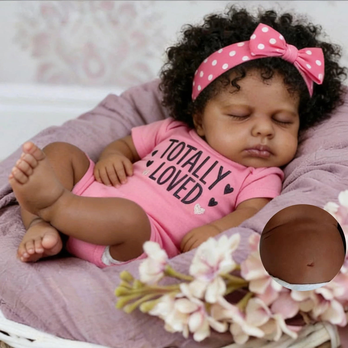 Black Reborn Baby Dolls Full Body 20 Inch Realistic (20 inches)