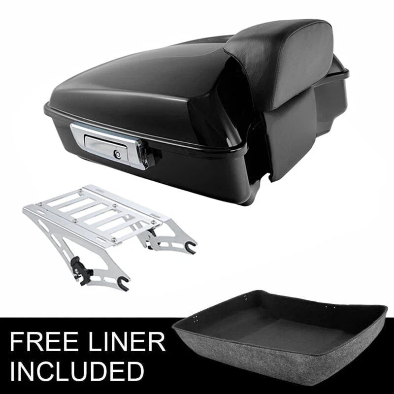 Chopped Trunk Backrest Mount Rack for Harley Touring Road Glide (2014–2026)