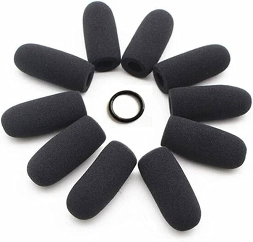 10 Pack Soft Mic Foam Covers for David Clark Aviation Headsets